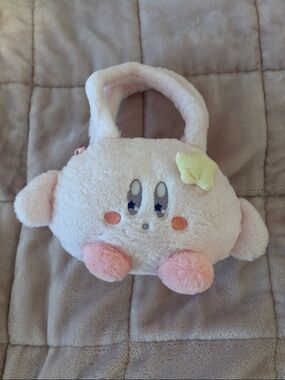 Kirby shaped like a Handbag Plushie with Star shaped Pupils